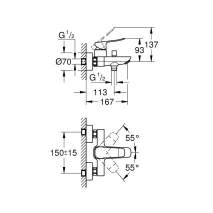 GROHE 1018722430 - Vaňová batéria DICE čierna