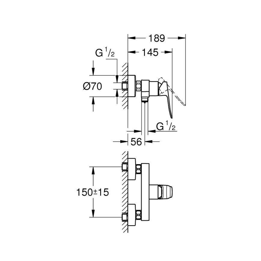 GROHE 1018740000 - Sprchová batéria DICE lesklý chróm
