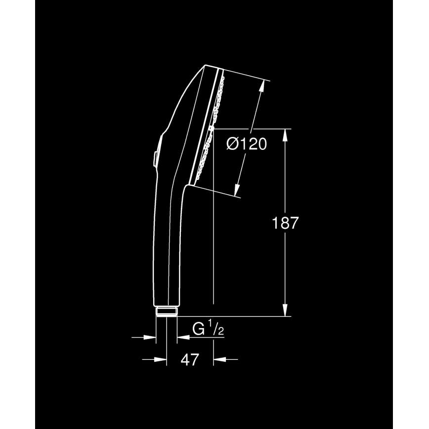 GROHE 1348640000 - Ručná sprcha VITALIO JOY+ 120 mm, lesklý chróm