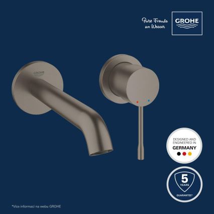 GROHE 19408AL1 - Umývadlová batéria ESSENCE 183 mm grafit
