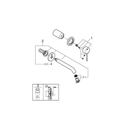 GROHE 19408DC1 - Umývadlová batéria ESSENCE 183 mm nerezová oceľ