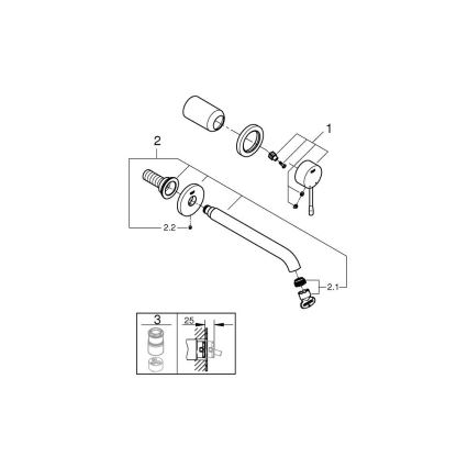 GROHE 19967001 - Umývadlová batéria ESSENCE 110 mm lesklý chróm