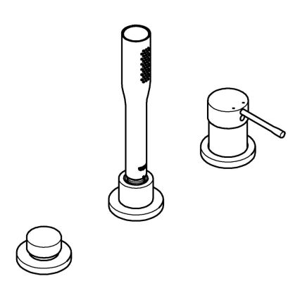 GROHE 19976001 - Vaňová trojotvorová kombinácia ESSENCE, lesklý chróm