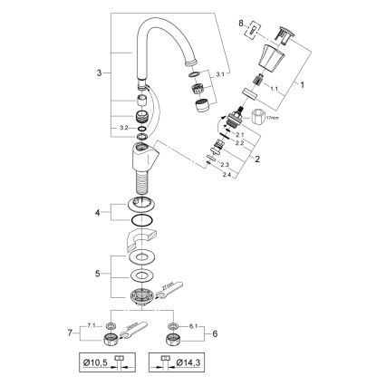 GROHE 20393001 - Stojanový ventil COSTA L DN 15 lesklý chróm