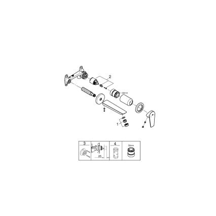 GROHE 20474001 - Umývadlová batéria pre podomietkovú inštaláciu 177 mm lesklý chróm