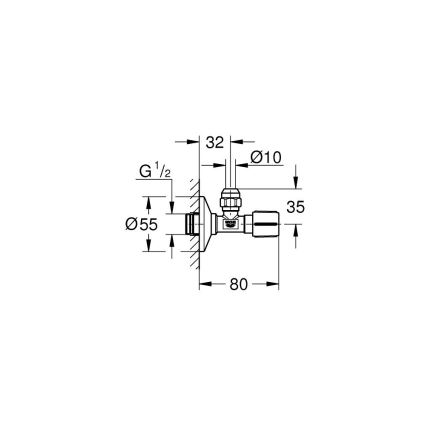 GROHE 22039000 - Uhlový ventil UNIVERSAL DN 15, lesklý chróm