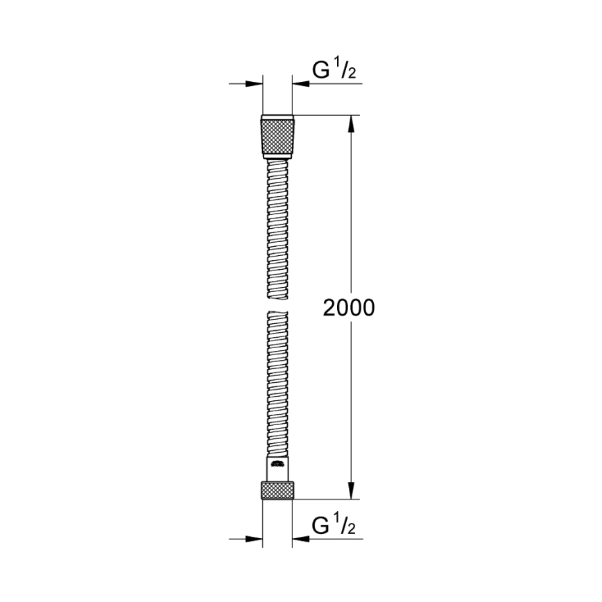 GROHE 22107000 - Sprchová hadica VITALIOFLEX METAL 2000 mm lesklý chróm