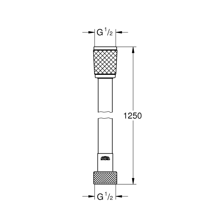 GROHE 22114000 - Sprchová hadica VITALIOFLEX TREND 1250 mm lesklý chróm