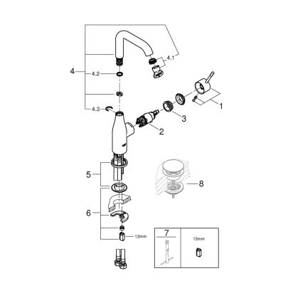 GROHE 23541001 - Umývadlová batéria ESSENCE DN 15 lesklý chróm