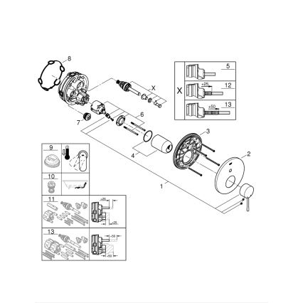 GROHE 24058001 - Batéria ESSENCE lesklý chróm