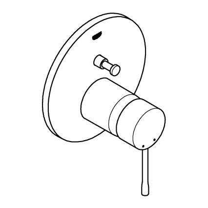 GROHE 24058DC1 - Sprchová batéria pre podomietkovú inštaláciu ESSENCE nerez