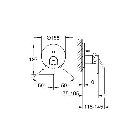 GROHE 24060003 - Batéria PLUS lesklý chróm