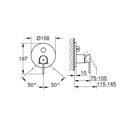 GROHE 24093003 - Batéria PLUS lesklý chróm