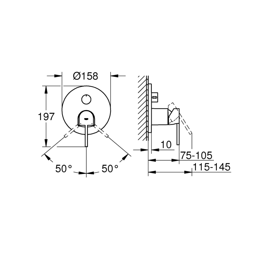 GROHE 24093003 - Batéria PLUS lesklý chróm