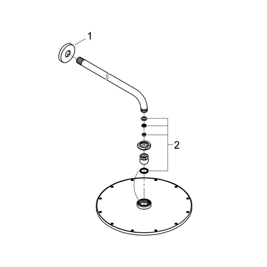 GROHE 26066AL0 - Hlavová sprcha RAINSHOWER COSMOPOLITAN 310 380 mm grafit