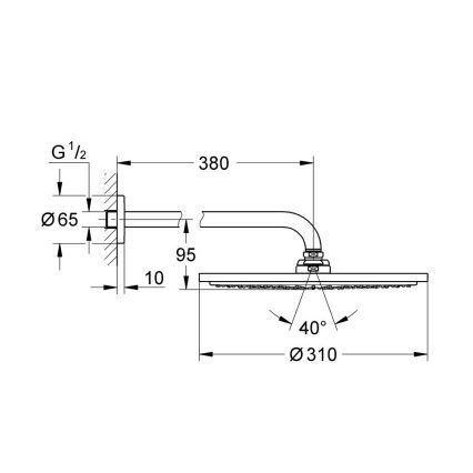 GROHE 26066GN0 - Sprchová hlavica RAINSHOWER COSMOPOLITAN 310 380 mm zlatá