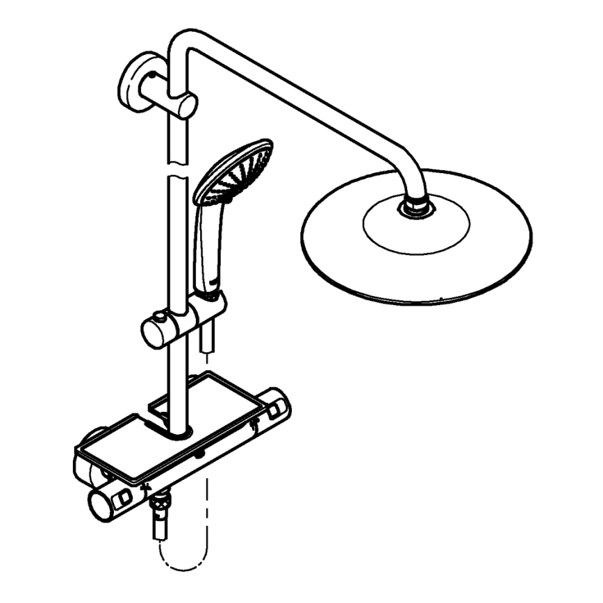GROHE 26403001 - Sprchový systém VITALIO JOY 260 450 mm lesklý chróm
