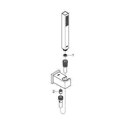 GROHE 26405000 - Sada s nástenným držiakom EUPHORIA CUBE STICK 1250 mm lesklý chróm