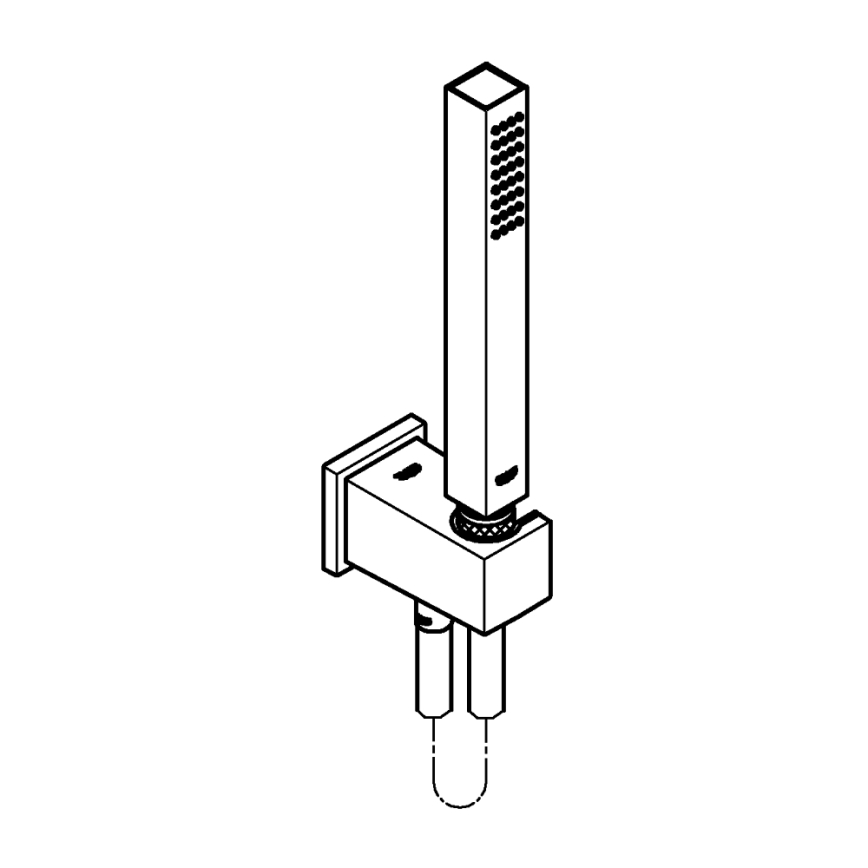 GROHE 26405000 - Sada s nástenným držiakom EUPHORIA CUBE STICK 1250 mm lesklý chróm