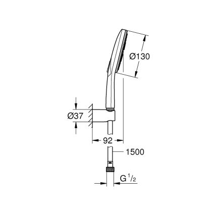 GROHE 26581000 - Sprchová súprava RAINSHOWER SMARTACTIVE 130, 1500 mm, chróm