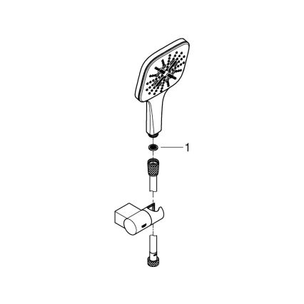 GROHE 26588000 - Sada ručnej sprchy RAINSHOWER SMARTACTIVE 130 CUBE lesklý chróm