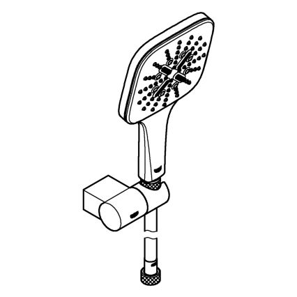 GROHE 26588000 - Sada ručnej sprchy RAINSHOWER SMARTACTIVE 130 CUBE lesklý chróm