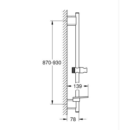 GROHE 266032430 - Sprchová tyč SMARTACTIVE 900 mm čierna