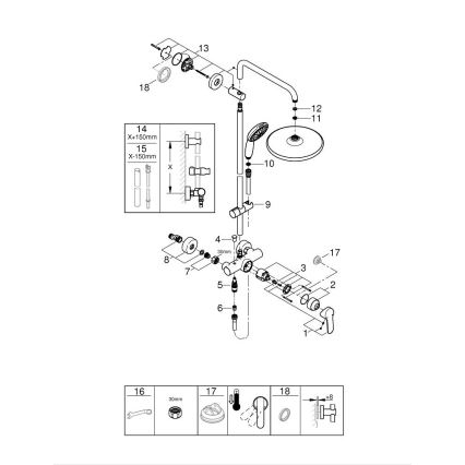 GROHE 26679001 - Sprchový systém VITALIO START 250 390 mm lesklý chróm