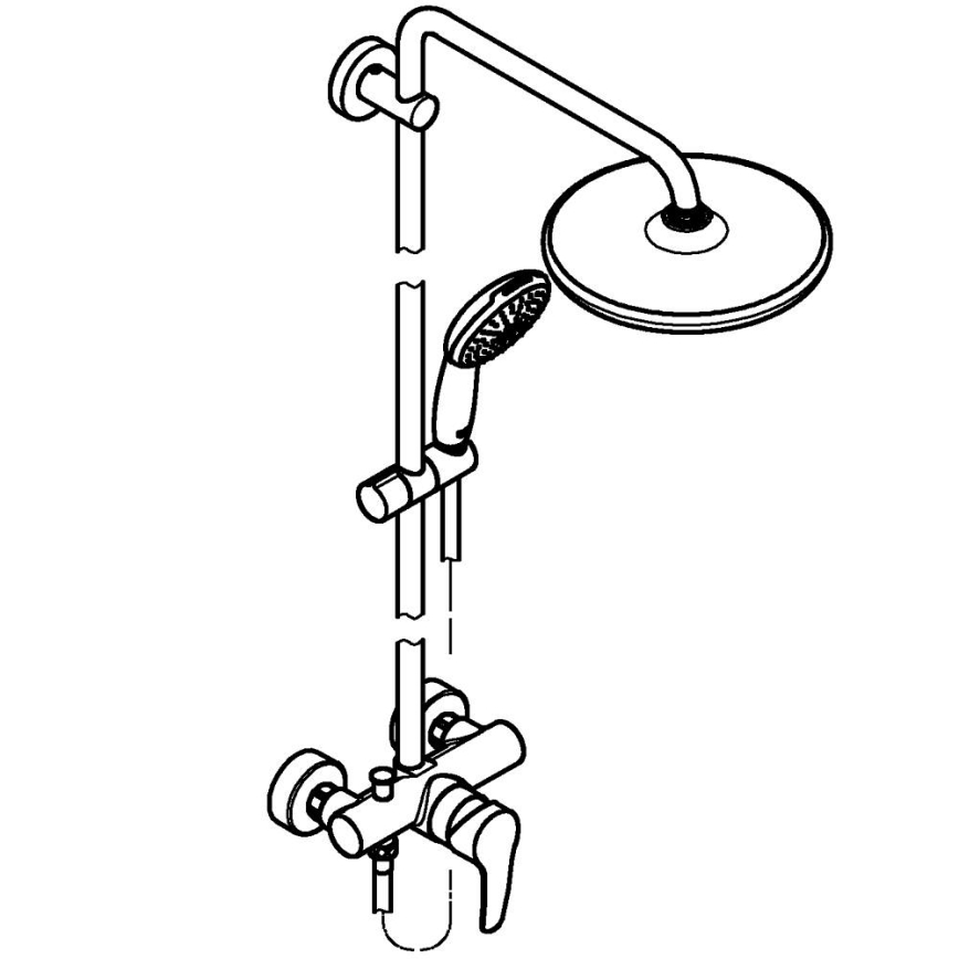 GROHE 26679001 - Sprchový systém VITALIO START 250 390 mm lesklý chróm
