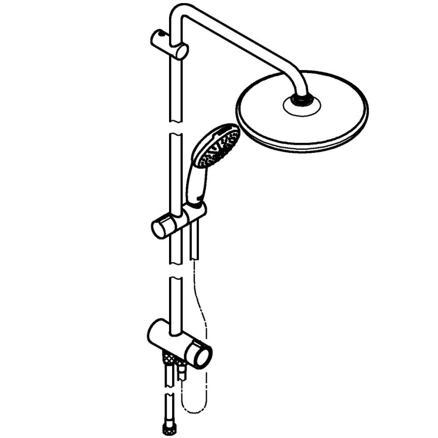 GROHE 26680001 - Sprchový systém VITALIO START SYSTEM 250 390 mm kov, chróm