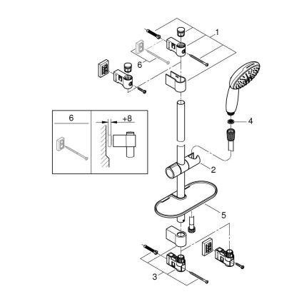 GROHE 26952001 - Sprchová súprava VITALIO START 110 600 mm lesklý chróm