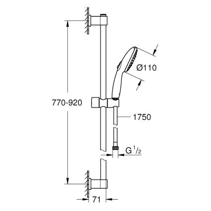 GROHE 26956001 - Sprchová súprava VITALIO START 110 900 mm lesklý chróm