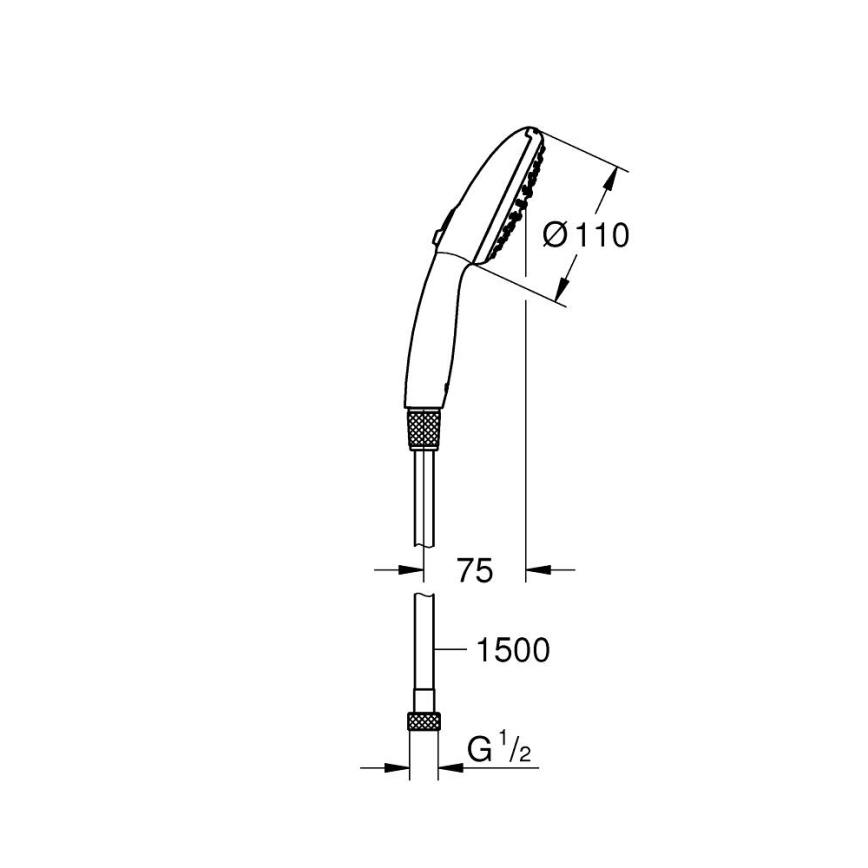 GROHE 2696010E - Ručná sprcha VITALIO START 110 110 mm lesklý chróm