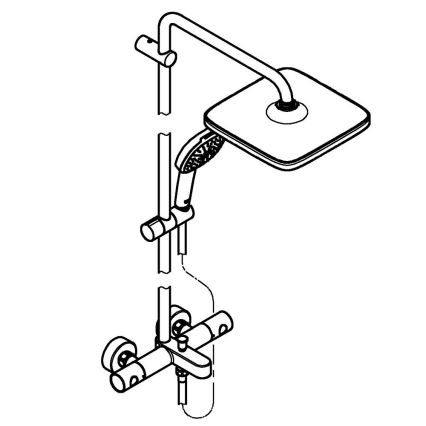 GROHE 26984001 - Sprchový systém VITALIO COMFORT 390 mm lesklý chróm