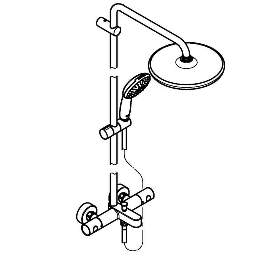 GROHE 269882431 - Sprchový systém VITALIO START SYSTEM 250 390 mm čierny
