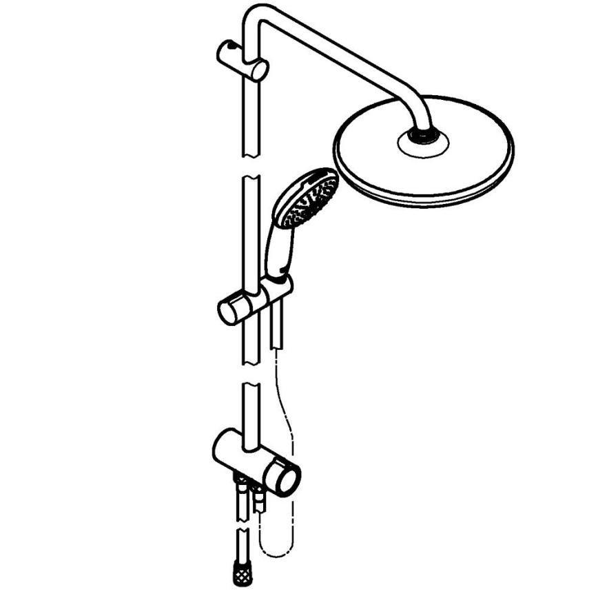 GROHE 26989001 - Sprchový systém VITALIO START SYSTEM 250 390 mm lesklý chróm