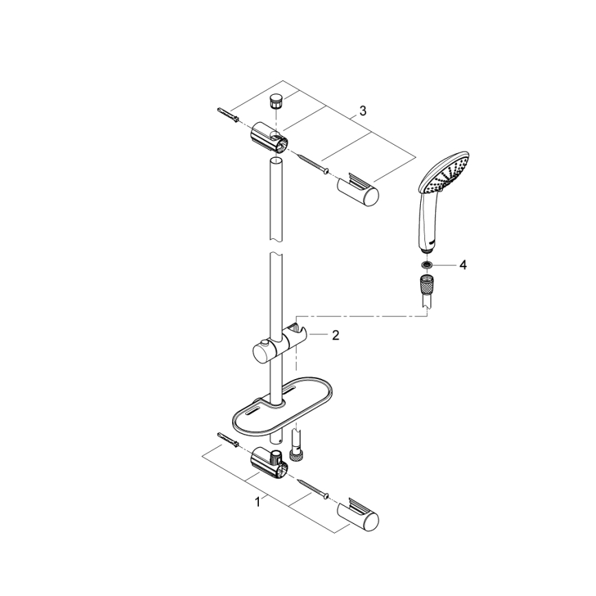 GROHE 27226001 - Sprchová súprava EUPHORIA 110 Massage 900 mm lesklý chróm