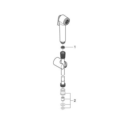 GROHE 27513AL1 - Ručná bidetová sprcha TEMPESTA-F TRIGGER SPRAY 30 1250 mm grafit