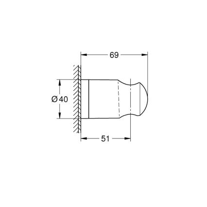 GROHE 27958001 - Nástenný držiak sprchy VITALIO UNIVERSAL lesklý chróm