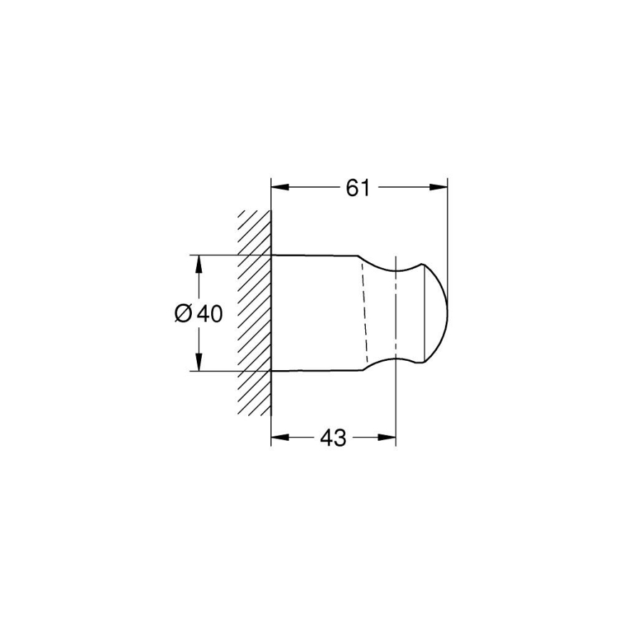 GROHE 279582430 - Držiak sprchy VITALIO UNIVERSAL 61 mm čierny