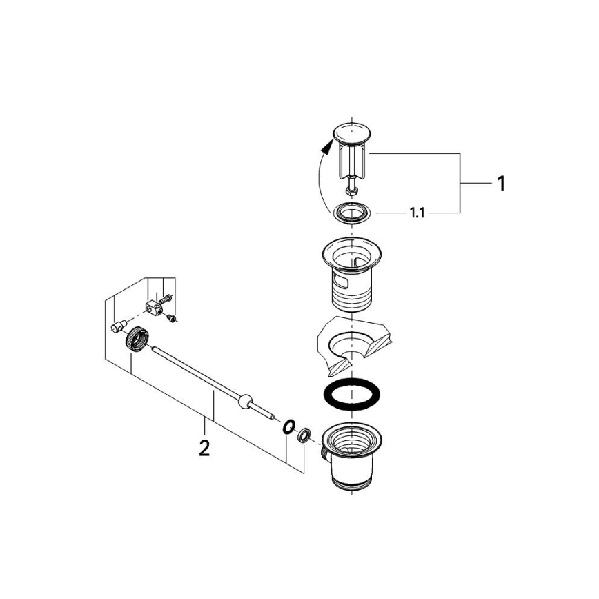 GROHE 28910000 - Odtoková súprava 1 14” lesklý chróm