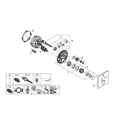 GROHE 29124A00 - Termostatická batéria GROHTHERM SMARTCONTROL grafit