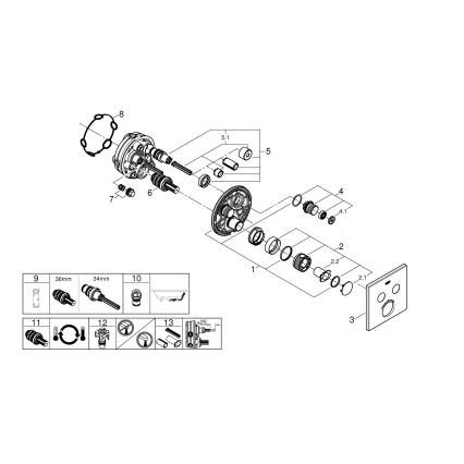 GROHE 29124A00 - Termostatická batéria GROHTHERM SMARTCONTROL grafit