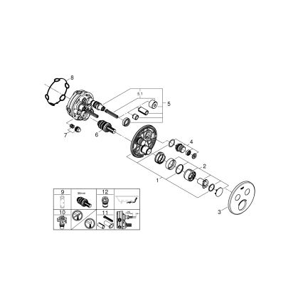 GROHE 29145000 - Krytka podomietkovej batérie SMARTCONTROL lesklý chróm