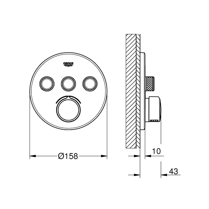GROHE 29146000 - Batéria SMARTCONTROL lesklý chróm