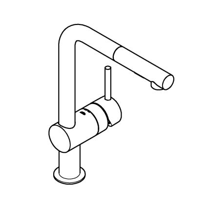 GROHE 30274000 - Drezová batéria L-výpusť lesklý chróm