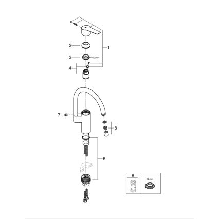 GROHE 304692430 - Drezová batéria START 339 mm čierna
