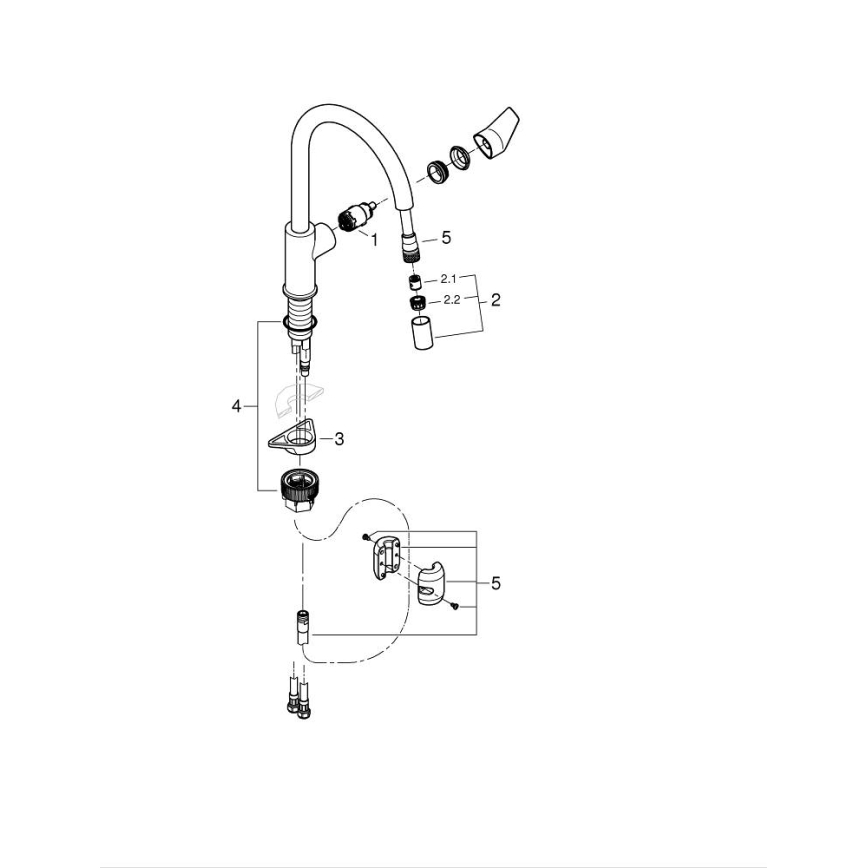 GROHE 30550000 - Drezová batéria START EDGE 357 mm lesklý chróm