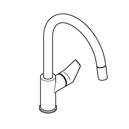 GROHE 30550000 - Drezová batéria START EDGE 357 mm lesklý chróm