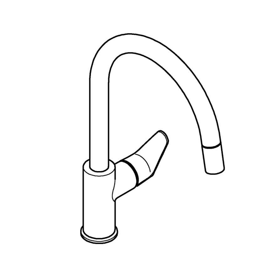 GROHE 30562000 - Drezová batéria START CURVE 357 mm, lesklý chróm